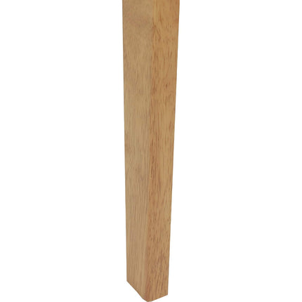 Matstol 2 pcs Naturlig och ljus Massiv Gummiträ