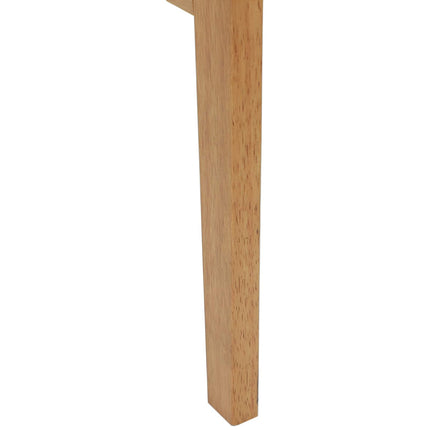Matstol 2 pcs Naturlig och ljus Massiv Gummiträ