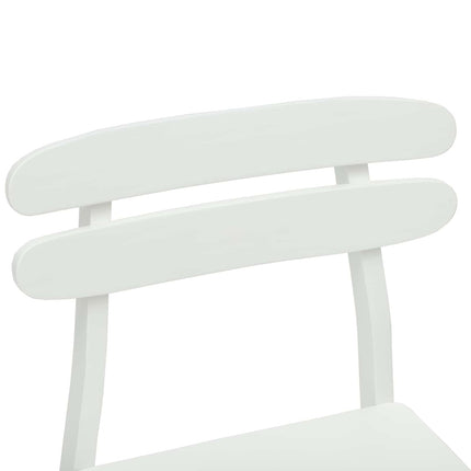 Matstol 2 pcs Vit Massiv Gummiträ