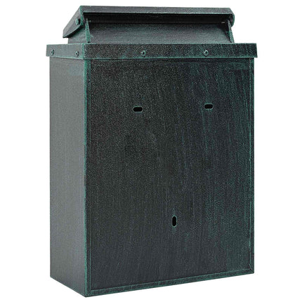 Väggmonterad Brevlåda Grön 29 x 13 x 41 cm Gjutet Aluminium