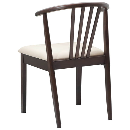 Matstol 2 pcs Ljusbrun och ljus Massivt gummiträ