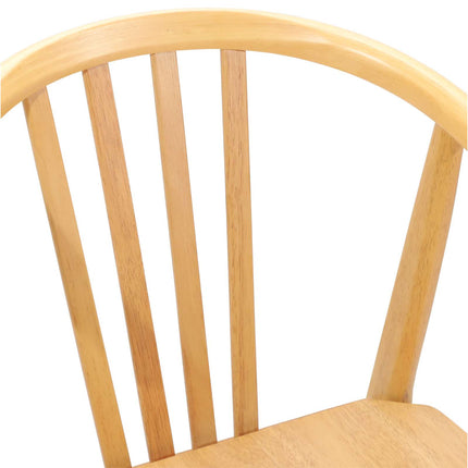 Matstol 2 st Massivt gummiträ Naturfärg 51 x 61 x 80,5 cm