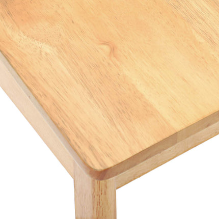 Matstol 2 pcs Naturfärg Massivt gummiträ