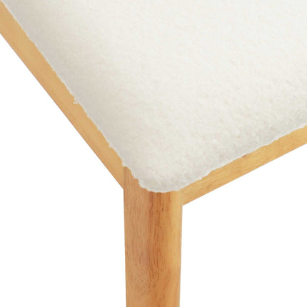 Matstol 2 pcs Naturlig och ljus Massiv Gummiträ