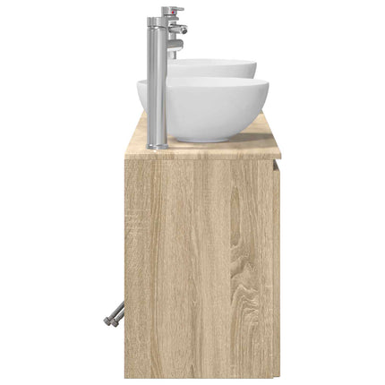 Badrumsskåpsset 3 st Sonoma-ek 49,5 x 41 x 64,5 cm