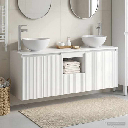 Badrumsskåpsset 3 st Vit högglans 49,5 x 41 x 64,5 cm