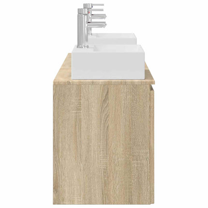 Badrumsskåpsset 3 st Sonoma-ek 49,5 x 41 x 62,5 cm