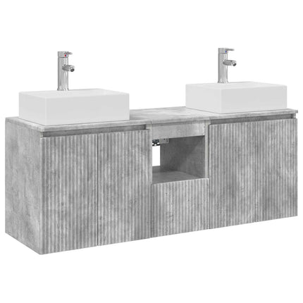 Badrumsskåpsset 3 st Betonggrå 49,5 x 41 x 62,5 cm