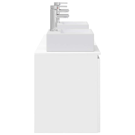 Badrumsskåpsset 3 st Vit högglans 49,5 x 41 x 62,5 cm