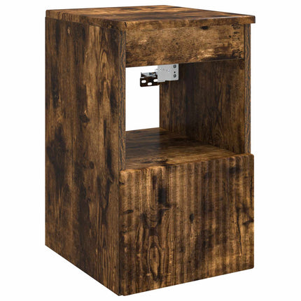 Badrumsskåpsset 3 st Rökt ek 49,5 x 41 x 62,5 cm