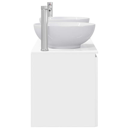 Badrumsskåpsset 3 st Vit högglans 49,5 x 44,5 x 65 cm