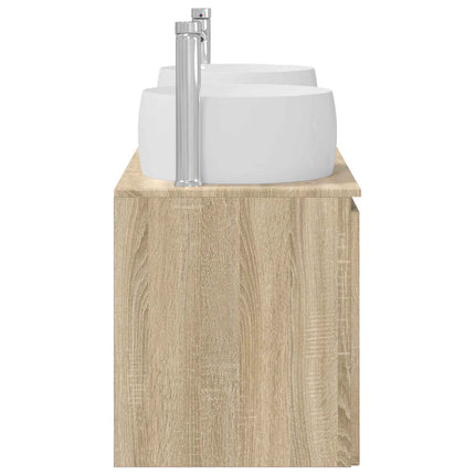 Badrumsskåpsset 3 st Sonoma-ek 49,5 x 44,5 x 66 cm