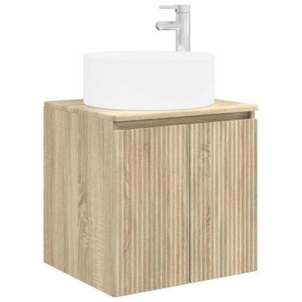 Badrumsskåpsset 3 st Sonoma-ek 49,5 x 44,5 x 65,5 cm