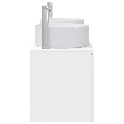 Badrumsskåpsset 3 st Vit högglans 49,5 x 44,5 x 65,5 cm