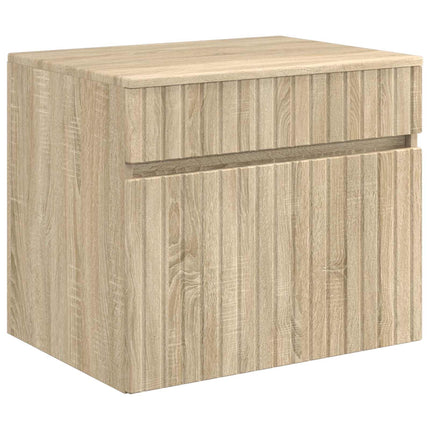 Badrumsskåpsset 3 st Sonoma-ek 49 x 44,5 x 66,5 cm