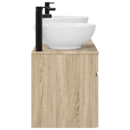 Badrumsskåpsset 3 st Sonoma-ek 49 x 44,5 x 66,5 cm
