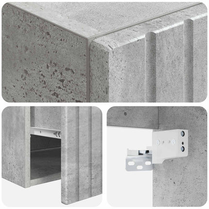 Badrumsskåpsset 3 st Betonggrå 49 x 44,5 x 65,5 cm