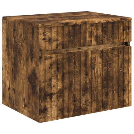 Badrumsskåpsset 3 st Rökt ek 49 x 44,5 x 65,5 cm