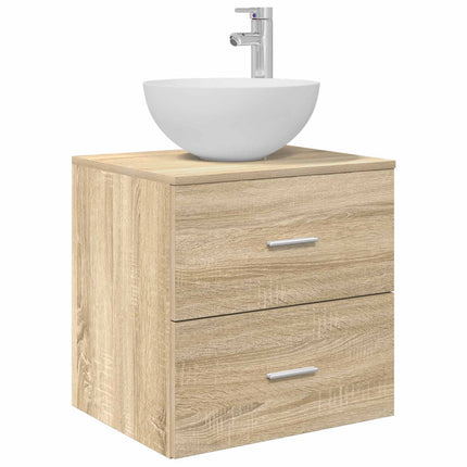 Badrumsskåpsset 3 st Sonoma-ek 49,5 x 41 x 64,5 cm