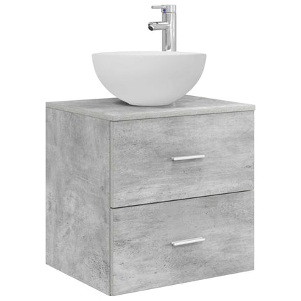 Badrumsskåpsset 3 st Betonggrå 49,5 x 41 x 64,5 cm