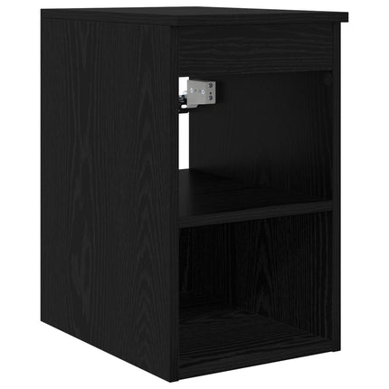 Badrumsskåpsset 3 st Svart ek 49,5 x 41 x 63 cm Konstruerat trä