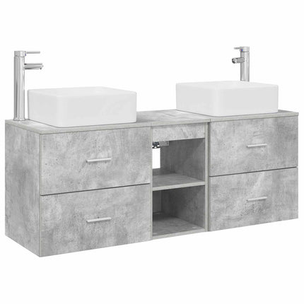 Badrumsskåpsset 3 st Betonggrå 49,5 x 41 x 63 cm