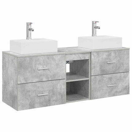 Badrumsskåpsset 3 st Betonggrå 49,5 x 41 x 62,5 cm