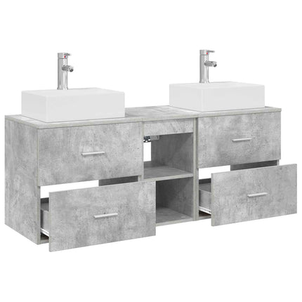 Badrumsskåpsset 3 st Betonggrå 49,5 x 41 x 62,5 cm