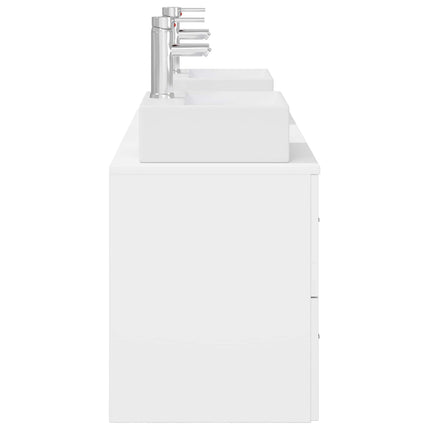 Badrumsskåpsset 3 st Vit 49,5 x 41 x 62,5 cm Konstruerat trä