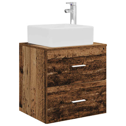 Badrumsskåpsset 3 st Gammalt trä 53 x 34,5 x 63 cm