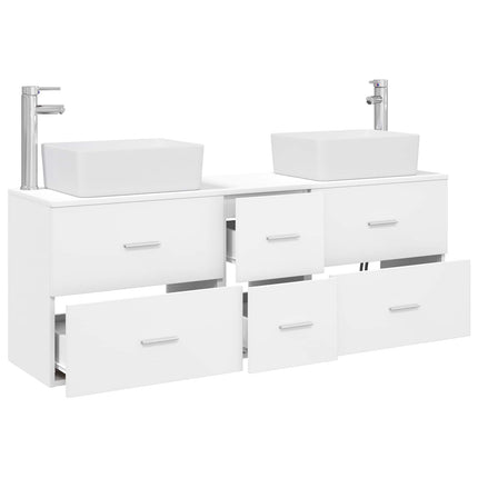 Badrumsskåpsset 3 st Vit 53 x 34,5 x 63 cm Konstruerat trä