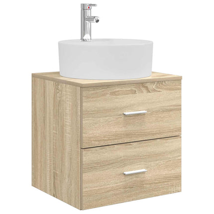Badrumsskåpsset 3 st Sonoma-ek 62,5 x 44,5 x 50 cm