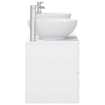 Badrumsmöbelset 3 st Vit 49,5 x 44,5 x 65 cm Konstruerat trä