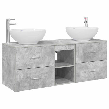 Badrumsmöbelset 3 st Betonggrå 49,5 x 44,5 x 65 cm