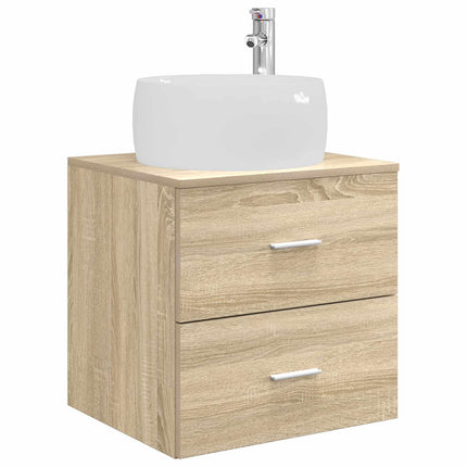 Badrumsmöbelset 3 st Sonoma-ek 49,5 x 44,5 x 66 cm