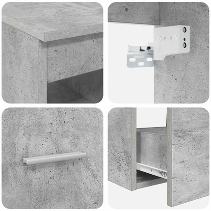 Badrumsmöbelset 3 st Betonggrå 49,5 x 44,5 x 66 cm