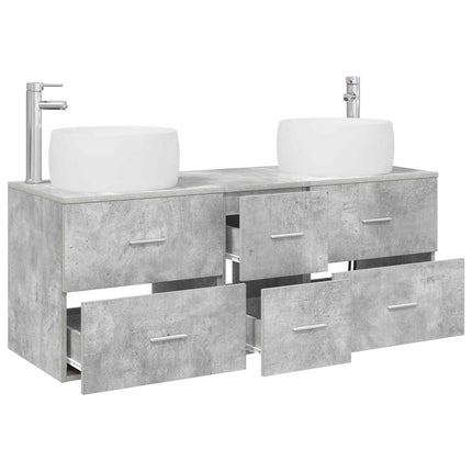 Badrumsmöbelset 3 st Betonggrå 49,5 x 44,5 x 66 cm