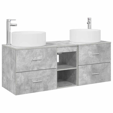 Badrumsmöbelset 3 st Betonggrå 49,5 x 44,5 x 65,5 cm