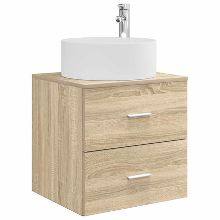 Badrumsmöbelset 3 st Sonoma-ek 49,5 x 44,5 x 65,5 cm