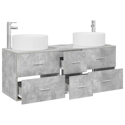 Badrumsmöbelset 3 st Betonggrå 49,5 x 44,5 x 65,5 cm