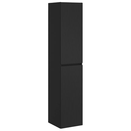 Badrumsmöbelset 5 st Svart 33 x 34,5 x 160 cm Konstruerat trä