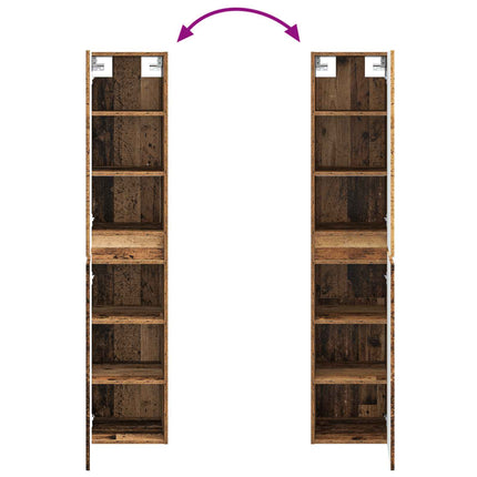 Badrumsmöbelset 5 st Gammalt trä 33 x 34,5 x 160 cm