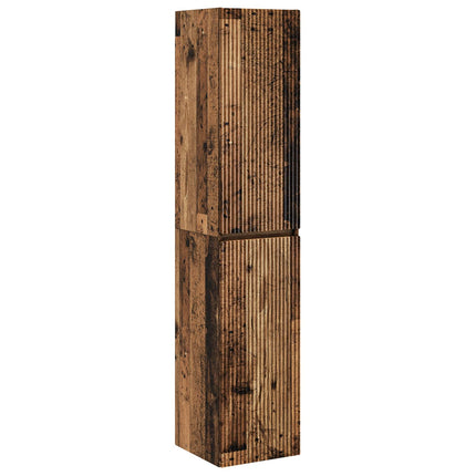 Badrumsmöbelset 5 st Gammalt trä 33 x 34,5 x 160 cm