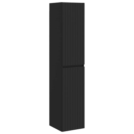 Badrumsmöbelset 3 st Svart 33 x 34,5 x 160 cm Konstruerat trä