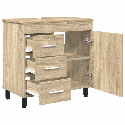 Badrums vaskenhet Sonoma-ek 60 x 35 x 60 cm Konstruerat trä