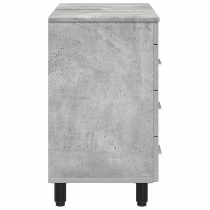Badrums vaskenhet Betonggrå 60 x 35 x 60 cm Konstruerat trä