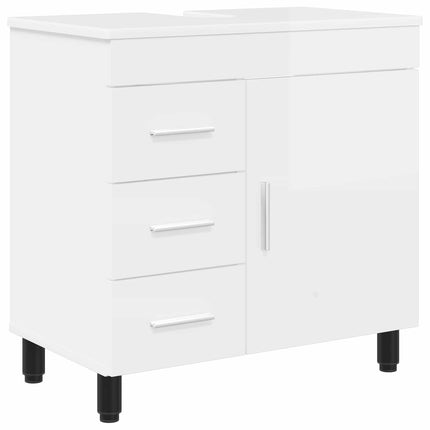 Badrums vaskenhet Vit högglans 60 x 35 x 60 cm Konstruerat trä
