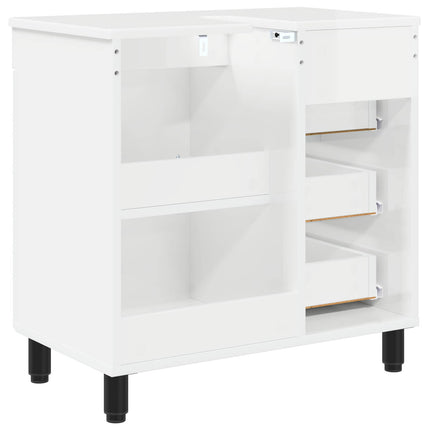 Badrums vaskenhet Vit högglans 60 x 35 x 60 cm Konstruerat trä