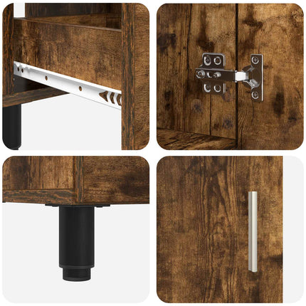Badrums vaskenhet Rökt ek 60 x 35 x 60 cm Konstruerat trä