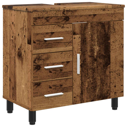 Badrums vaskenhet Gammalt trä 60 x 35 x 60 cm Konstruerat trä